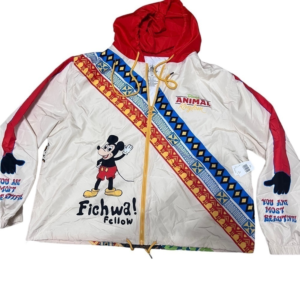 Disney Animal Kingdom Vintage Mickey Mouse 1X Zip Up Hoodie